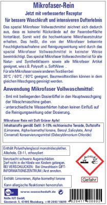 Mikrofaser Rein Spezial Vollwaschmittel Grüner Apfel